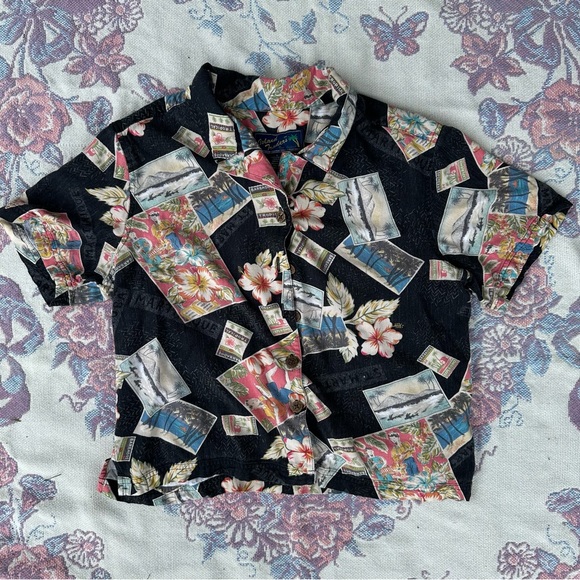 Island Traders Vintage Button Up Hawaiian Shirt Size L - Picture 4 of 7